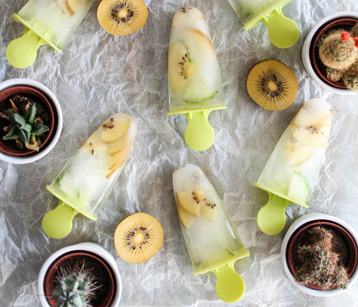 Ghiaccioli al gin tonic e kiwi