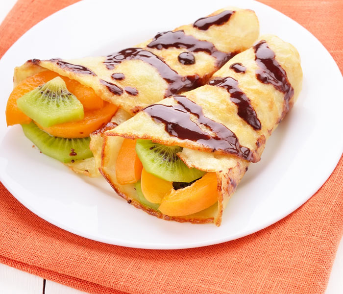 Crespelle lime e kiwi