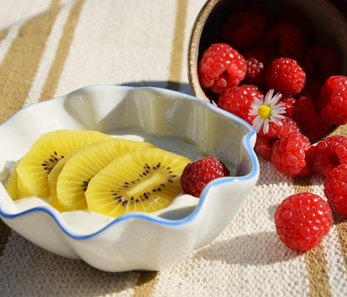 Frozen yogurt al kiwi