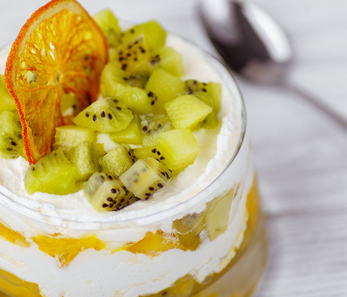 Mousse ricotta e kiwi