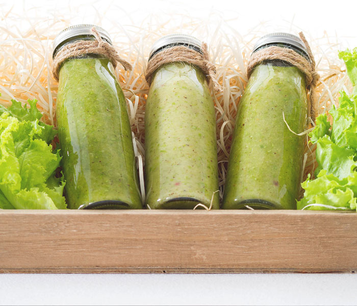 Smoothie kiwi e lattuga