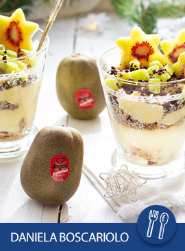 Rich red kiwi trifle