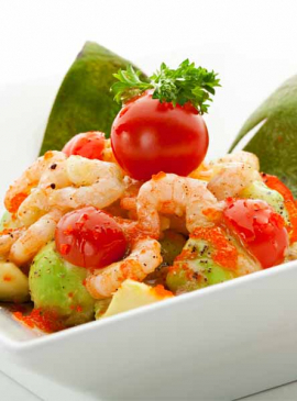 Salat mit Meeresduft und Kiwi-Soße