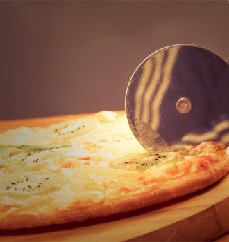 Pizza mit Kiwi-Duft