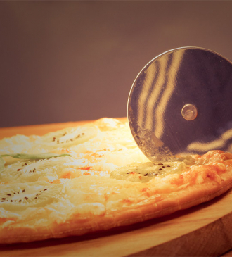 Pizza mit Kiwi-Duft