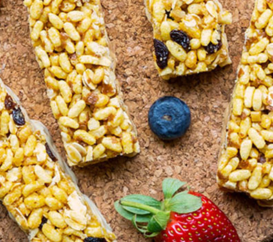 Barrette con frutta e granola