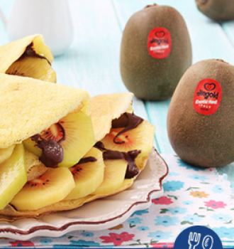 Crepes di albumi ai kiwi