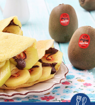 Crepes di albumi ai kiwi