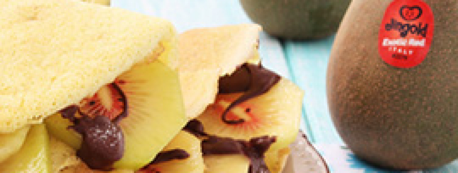 Crepes di albumi ai kiwi