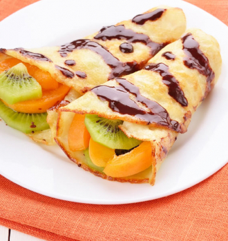 Crespelle lime e kiwi