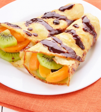 Crespelle lime e kiwi