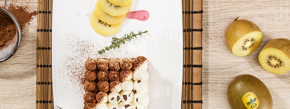 Postre de kiwi y coco