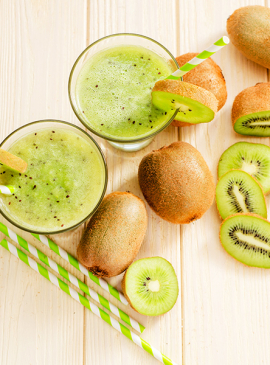 Fresh kiwi smoothie