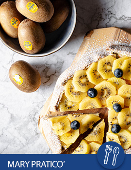 Galette integrale con crema di formaggio e kiwi