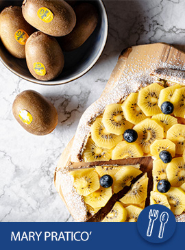 Galette integrale con crema di formaggio e kiwi