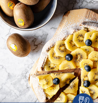 Galette integrale con crema di formaggio e kiwi