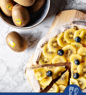 Galette integrale con crema di formaggio e kiwi