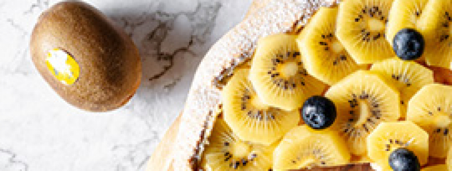 Galette integrale con crema di formaggio e kiwi