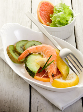 Kaisergranate und Obstsalat