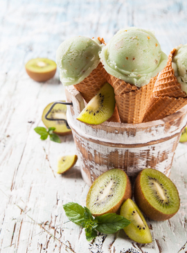 Kiwi ice cream