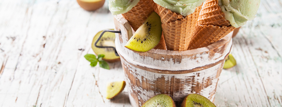 Helado de kiwi
