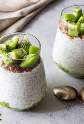 Pudin de chía y kiwi verde