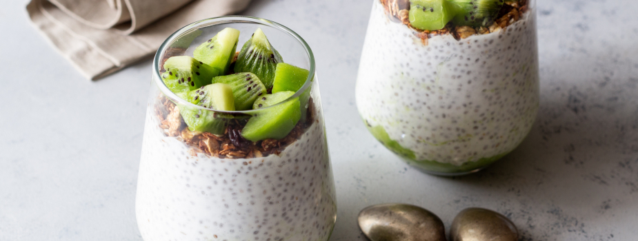 Pudin de chía y kiwi verde