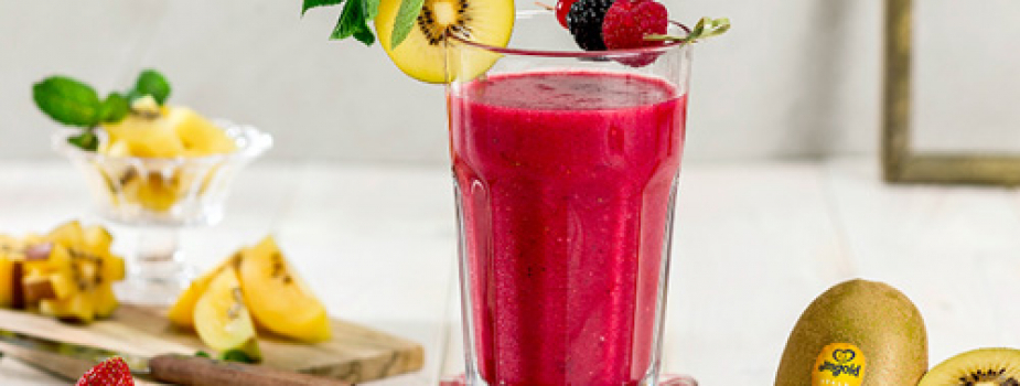 Licuado de Kiwi y Frutos Rojos