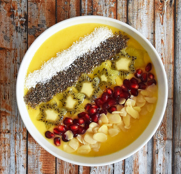 Summer mango and kiwi bowl