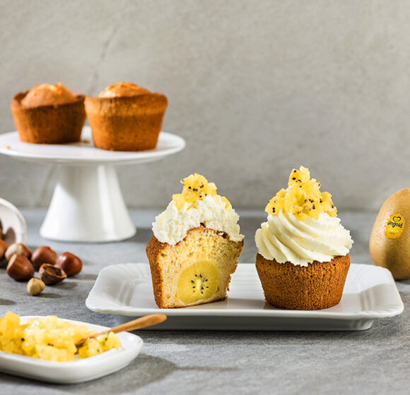 Cupcake vegano alle nocciole e kiwi