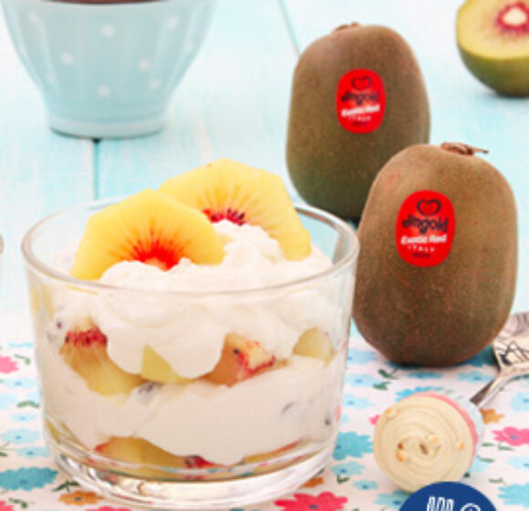 Copitas de ricotta y kiwi